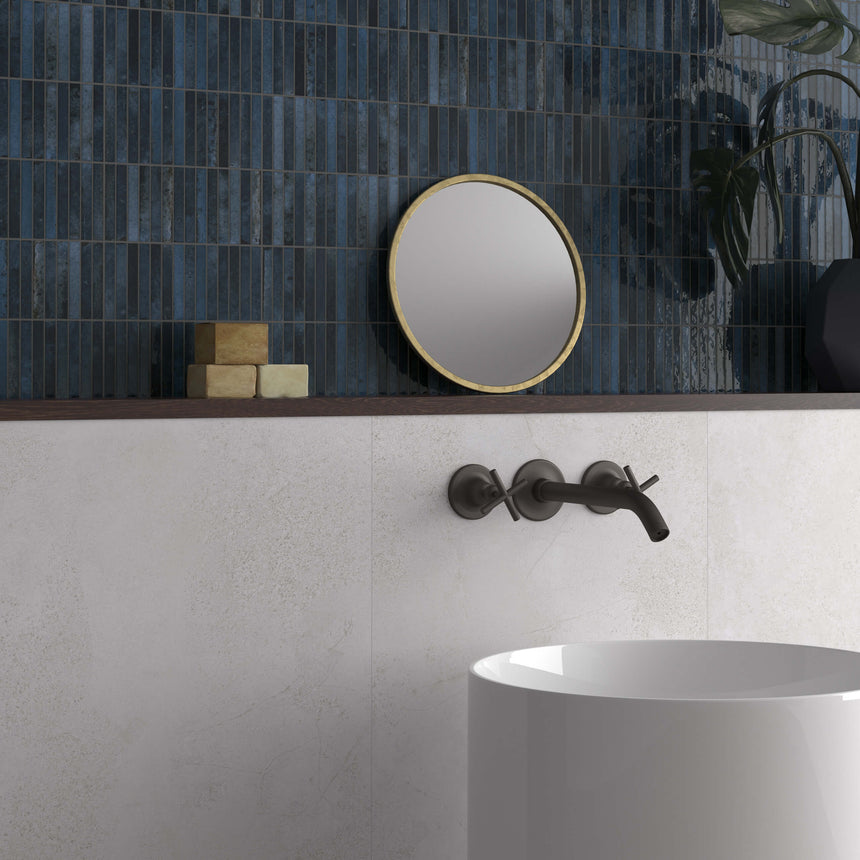 Kit Kat Mosaic 115x231 Gloss Ocean Porcelain Mosaic Tilemall