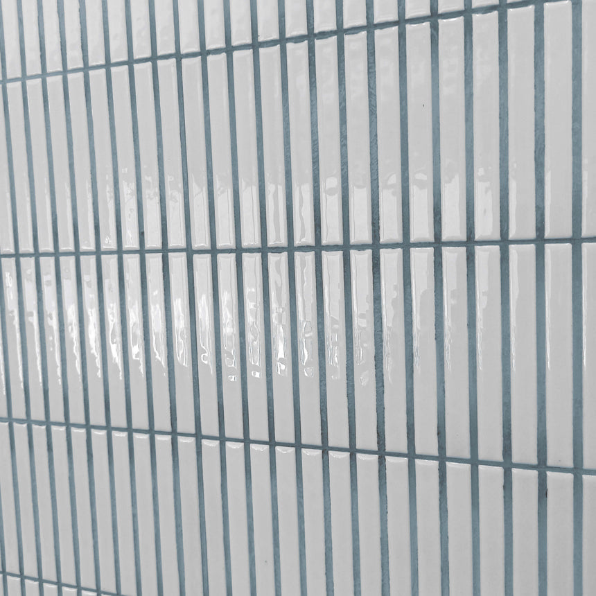 Kit Kat Mosaic 115x231 Gloss Snow Porcelain Mosaic Tilemall