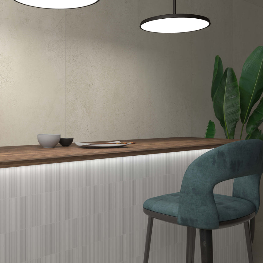 Kit Kat Mosaic 115x231 Matt White Porcelain Mosaic Tilemall