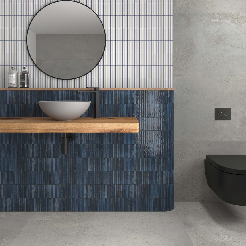 Kit Kat Mosaic 115x231 Matt Grey Porcelain Mosaic Tilemall