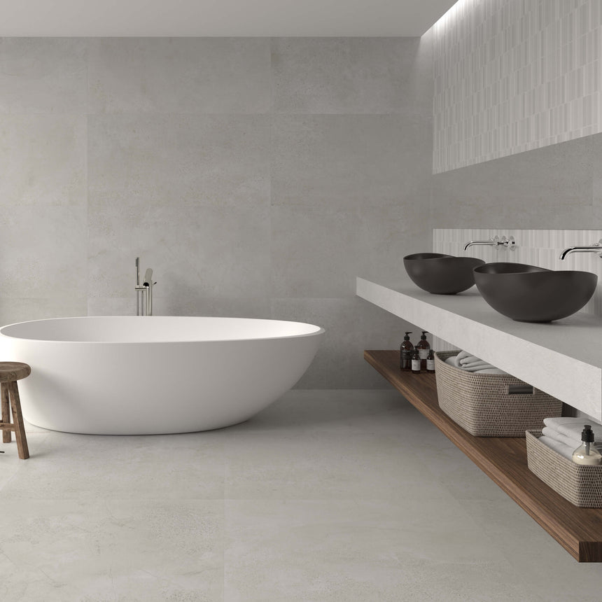 Kit Kat Mosaic 115x231 Matt Grey Porcelain Mosaic Tilemall