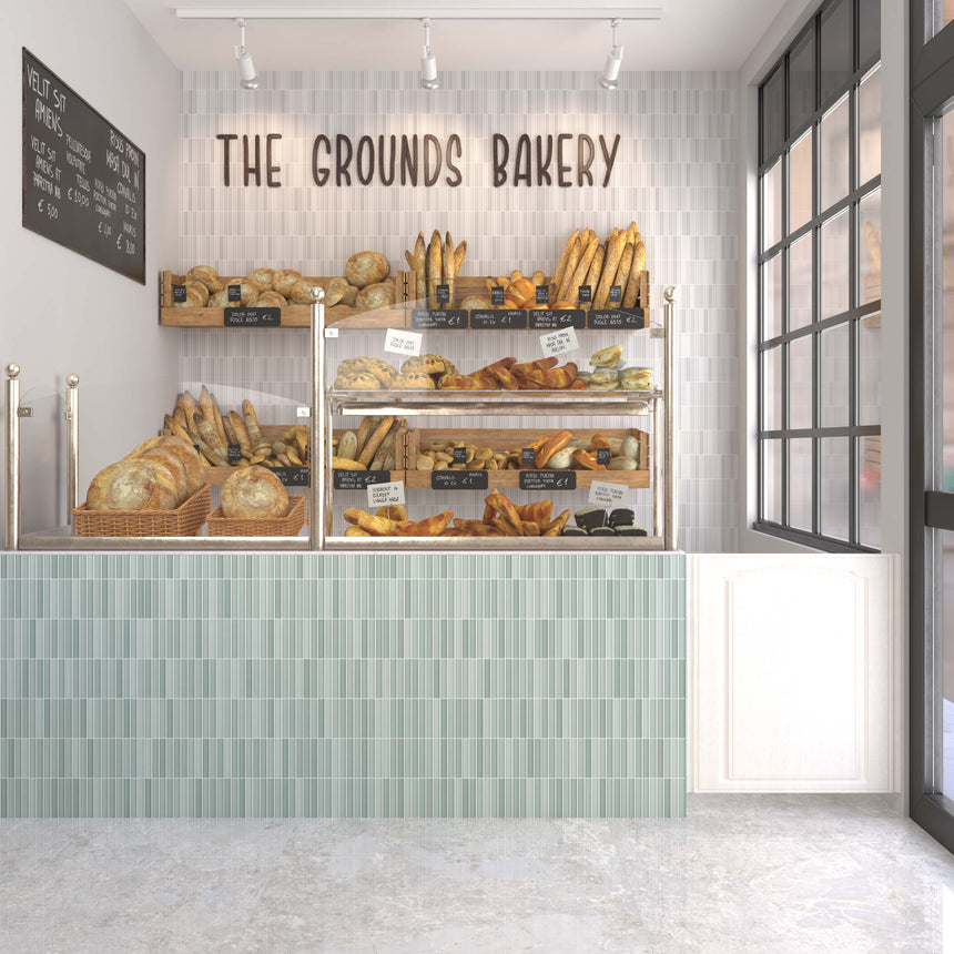 Kit Kat Mosaic 115x231 Matt Anise Green Porcelain Mosaic Tilemall