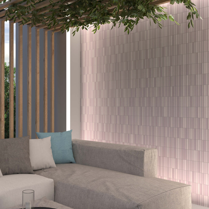 Kit Kat Mosaic 115x231 Matt Lilac Porcelain Mosaic Tilemall