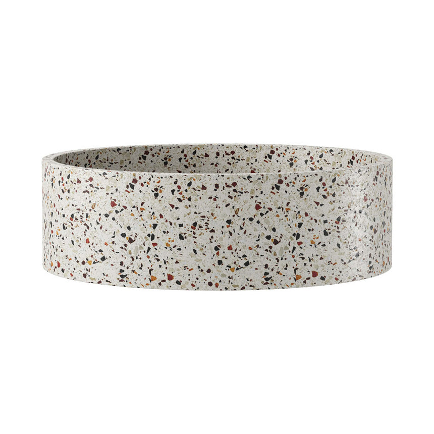 Fienza Jada Concrete Round Basin Above Counter 390x120mm Terrazzo Bathroom Basin Fienza