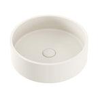 Fienza Jada Concrete Round Basin Above Counter 390x120mm Warm White