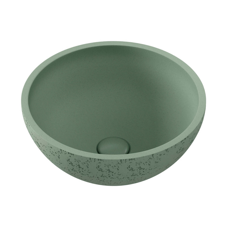 Fienza Alba Concrete Round Bowl Basin 362x145mm Sage Bathroom Basin Fienza Default Title