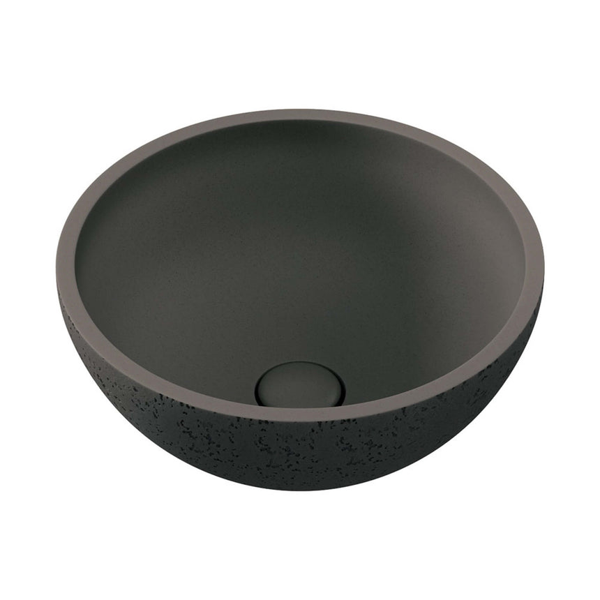 Fienza Alba Concrete Round Bowl Basin 362x145mm Warm Grey Bathroom Basin Fienza Default Title