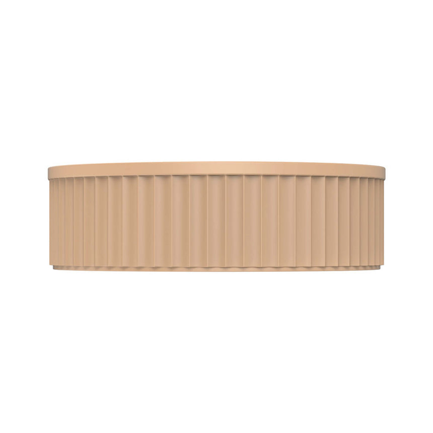 Fienza Minka Fluted Round Solid Surface Basin 400x120mm Dusk Bathroom Basin Fienza