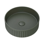 Fienza Minka Fluted Round Solid Surface Basin 400x120mm Forest