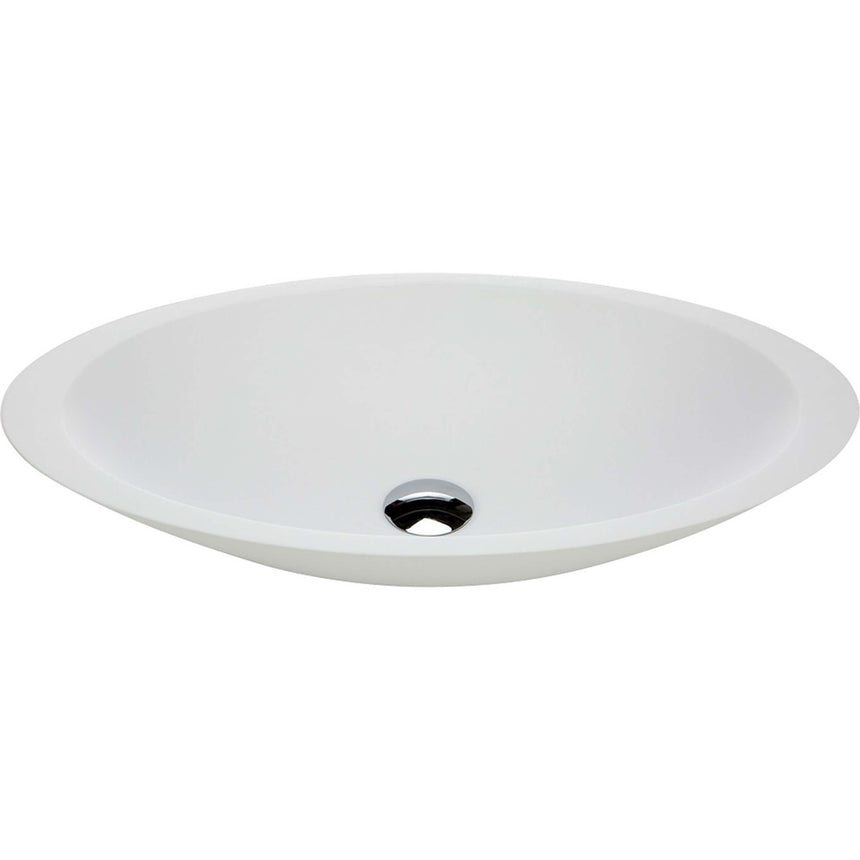 Fienza Bahama Stone Basin 600x350x105mm Matte White Bathroom Basin Fienza Default Title