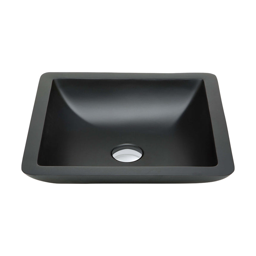Fienza Classique Stone Basin 420x420x105mm Matte Black Bathroom Basin Fienza Default Title