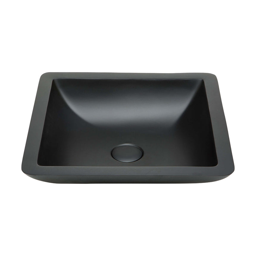 Fienza Classique Stone Basin 420x420x105mm Matte Black Bathroom Basin Fienza