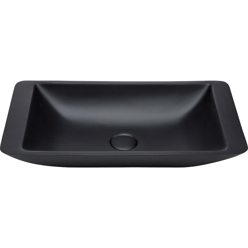 Fienza Classique Stone Basin 600x345x105mm Matte Black Bathroom Basin Fienza