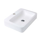 Fienza Rondo Cast Stone Basin 600x415x105mm Matte White