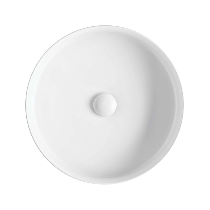Fienza Eleanor Round Above Counter Basin 410x100mm Matte White Bathroom Basin Fienza
