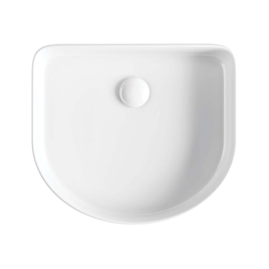 Fienza Eleanor Arch Above Counter Basin 415x365x100mm Gloss White Bathroom Basin Fienza