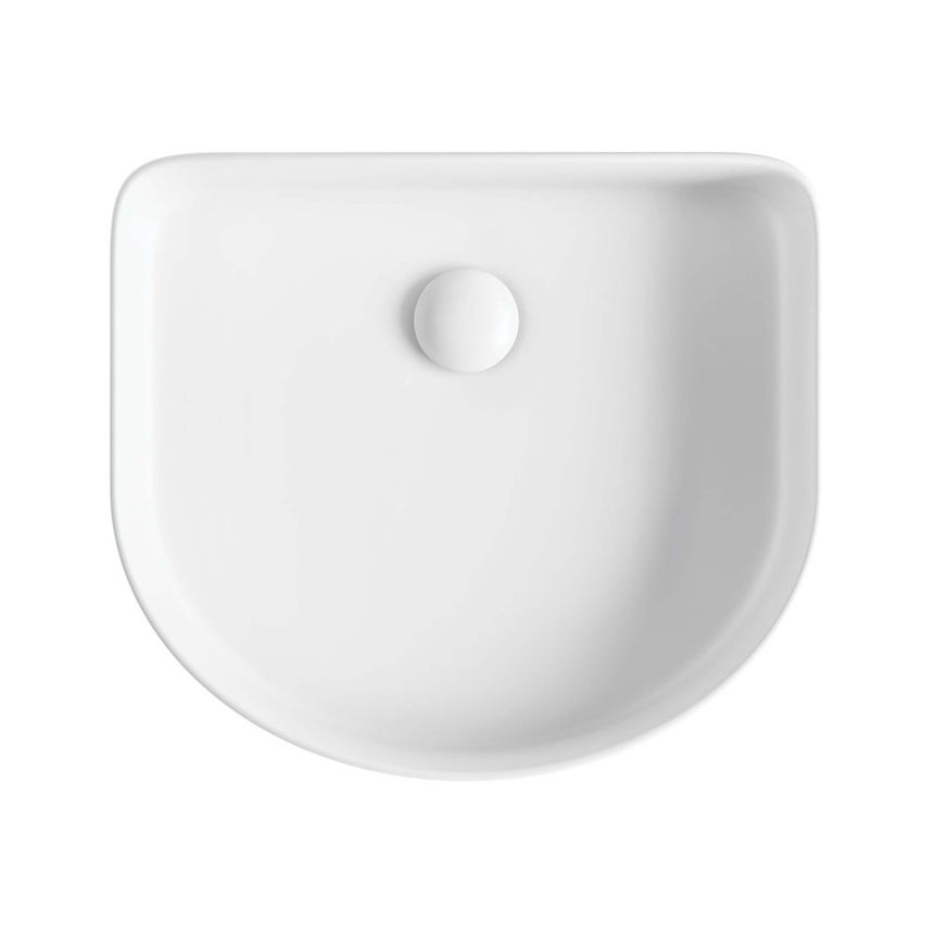 Fienza Eleanor Arch Above Counter Basin 415x365x100mm Matte White Bathroom Basin Fienza