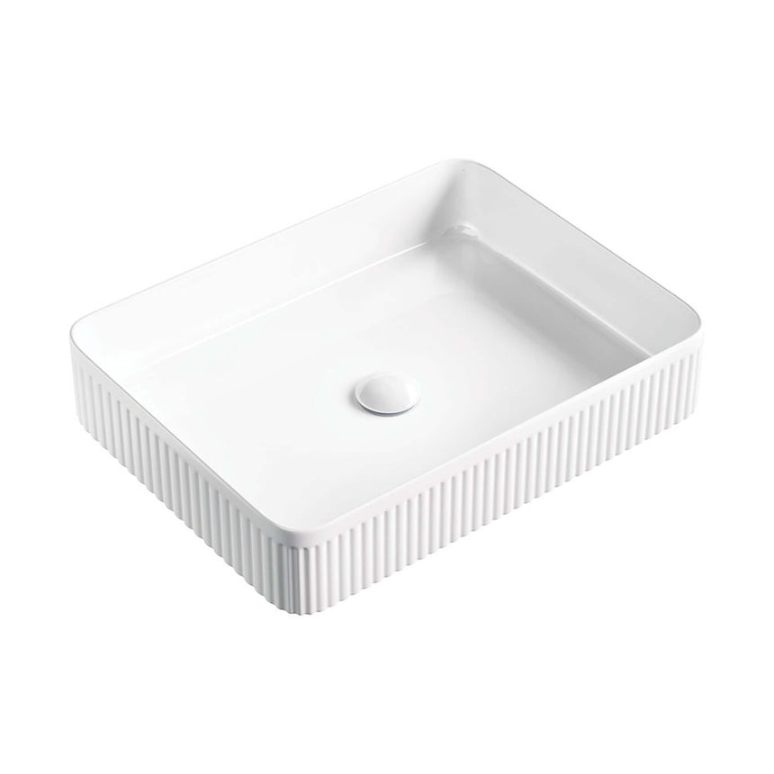 Fienza Eleanor Rectangular Above Counter Basin 500x380x100mm Gloss White Bathroom Basin Fienza Default Title