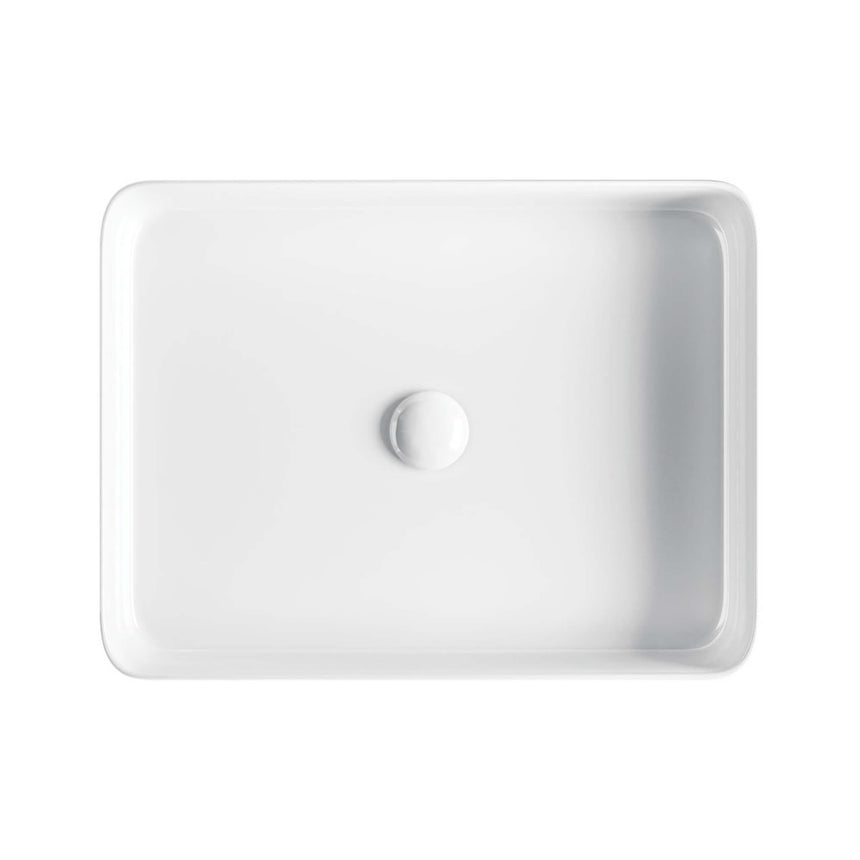 Fienza Eleanor Rectangular Above Counter Basin 500x380x100mm Gloss White Bathroom Basin Fienza