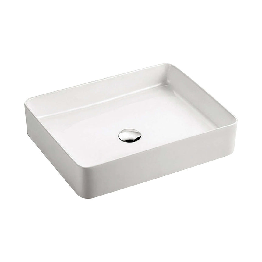 Fienza Luciana Above Counter Basin 510x405x110mm Gloss White Bathroom Basin Fienza Default Title