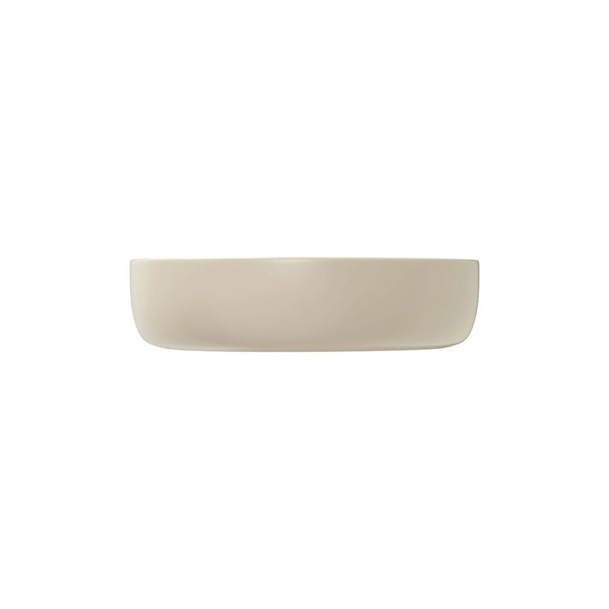 Fienza Pebble Small Slim Edge Basin Ceramic 400x395x100mm Above Counter Matte Khaki Bathroom Basin Fienza