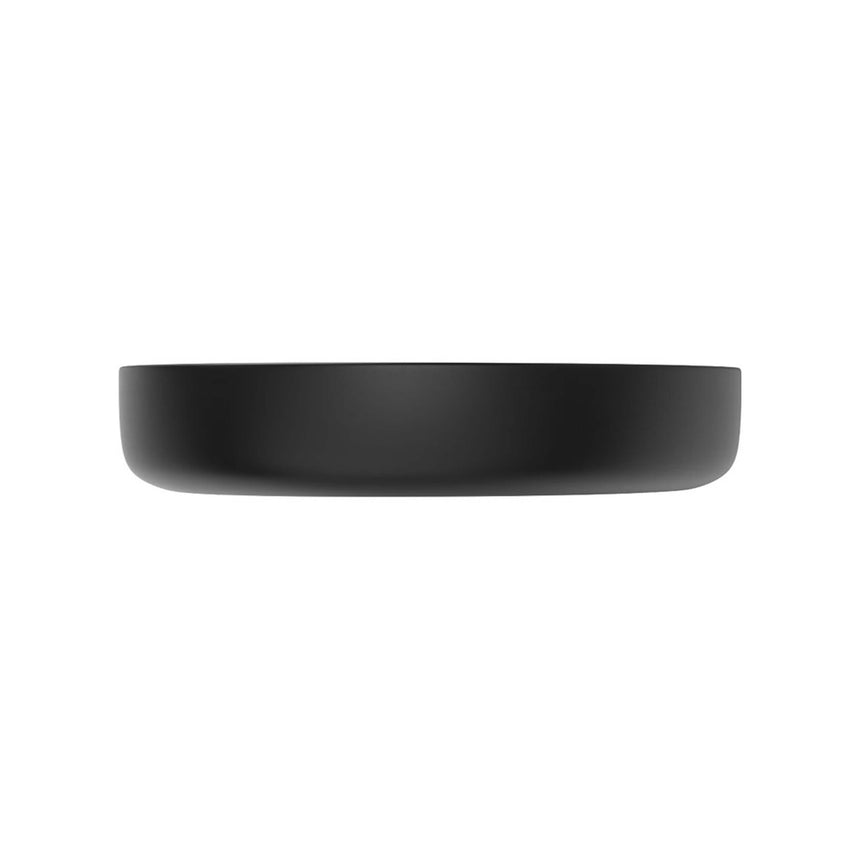 Fienza Pebble Medium Slim Edge Basin Ceramic 500x400x100mm Above Counter Matte Black Bathroom Basin Fienza