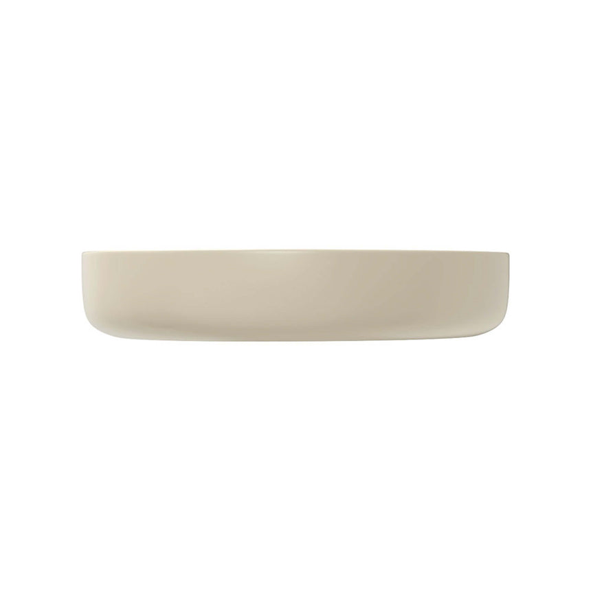 Fienza Pebble Medium Slim Edge Basin Ceramic 500x400x100mm Above Counter Matte Khaki Bathroom Basin Fienza