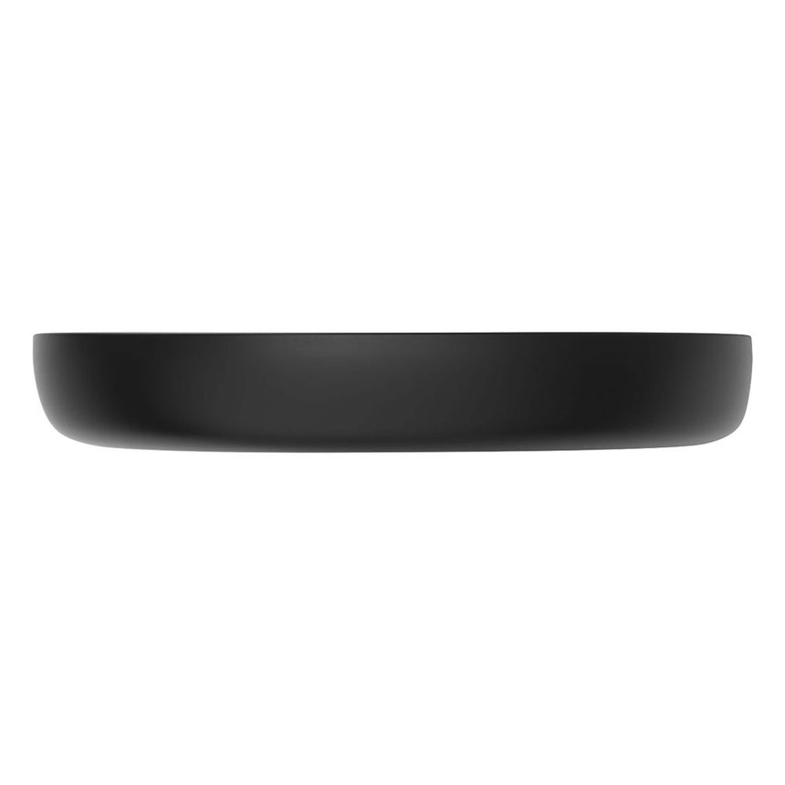 Fienza Pebble Large Slim Edge Basin Ceramic 650x400x100mm Above Counter Matte Black Bathroom Basin Fienza