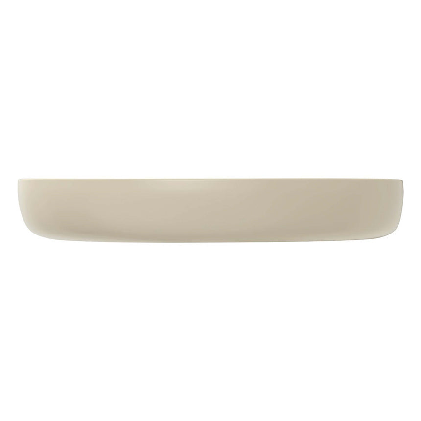Fienza Pebble Large Slim Edge Basin Ceramic 650x400x100mm Above Counter Matte Khaki Bathroom Basin Fienza
