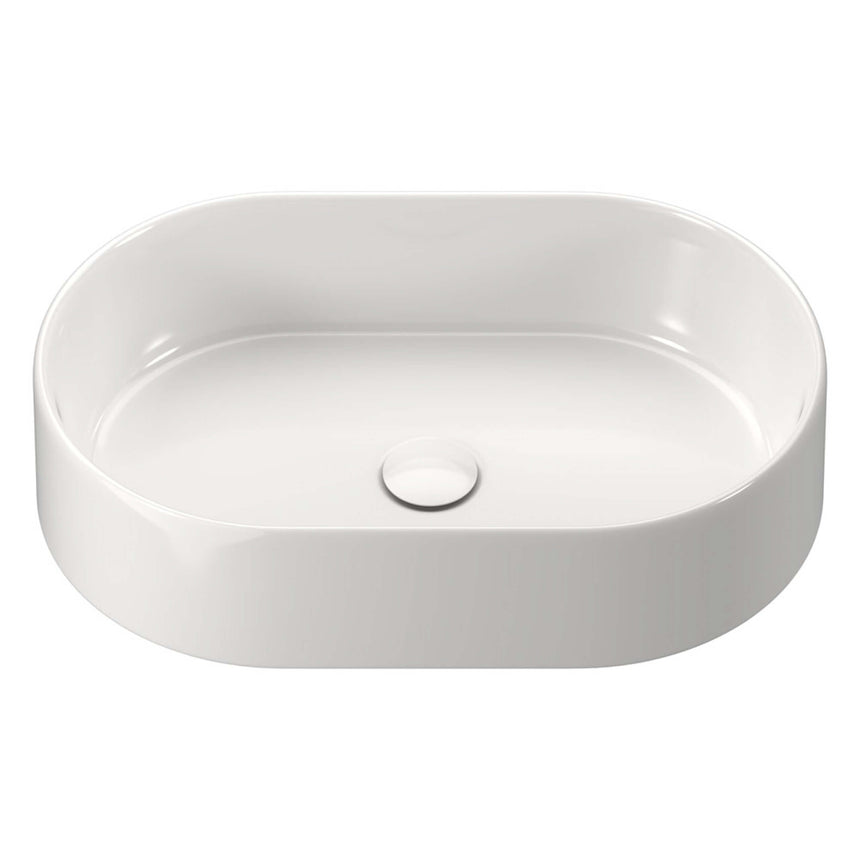 Fienza Aluca Pill Above Counter Basin 510x310x120mm Gloss White Bathroom Basin Fienza Default Title