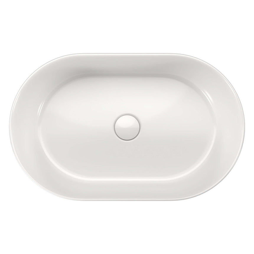 Fienza Aluca Pill Above Counter Basin 510x310x120mm Gloss White Bathroom Basin Fienza