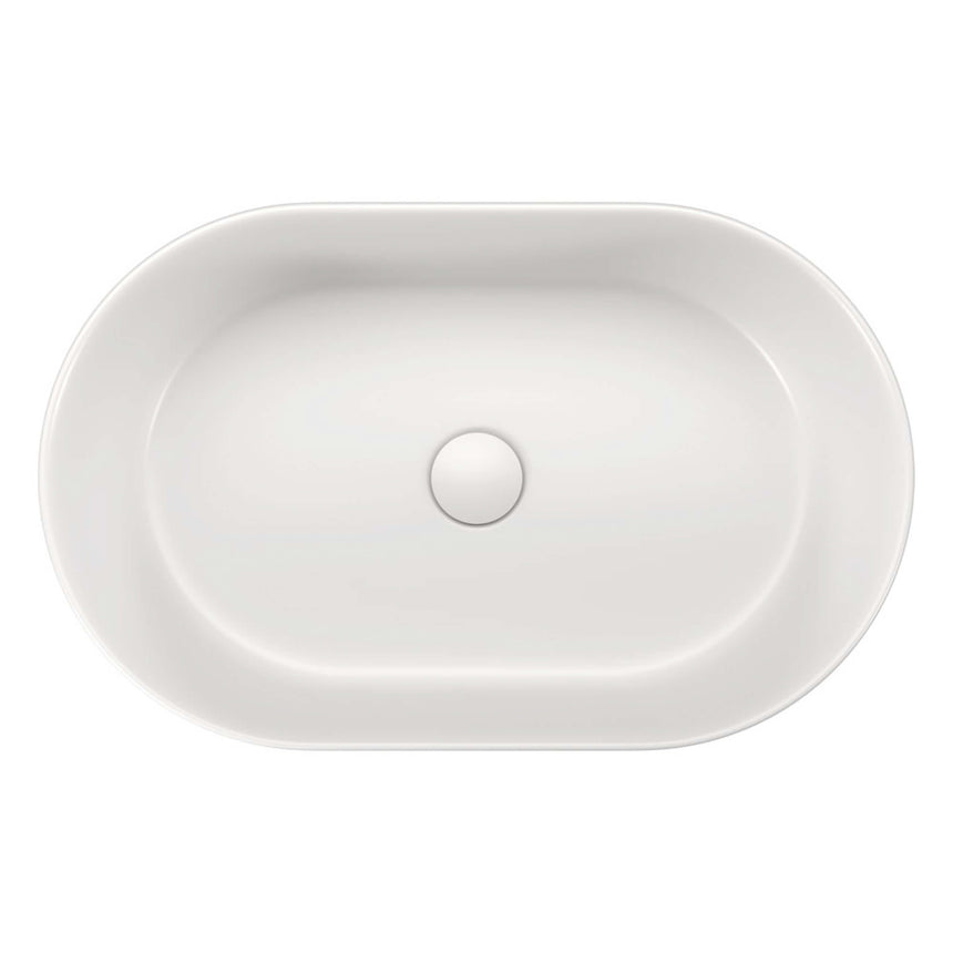 Fienza Aluca Pill Above Counter Basin 510x310x120mm Matte White Bathroom Basin Fienza