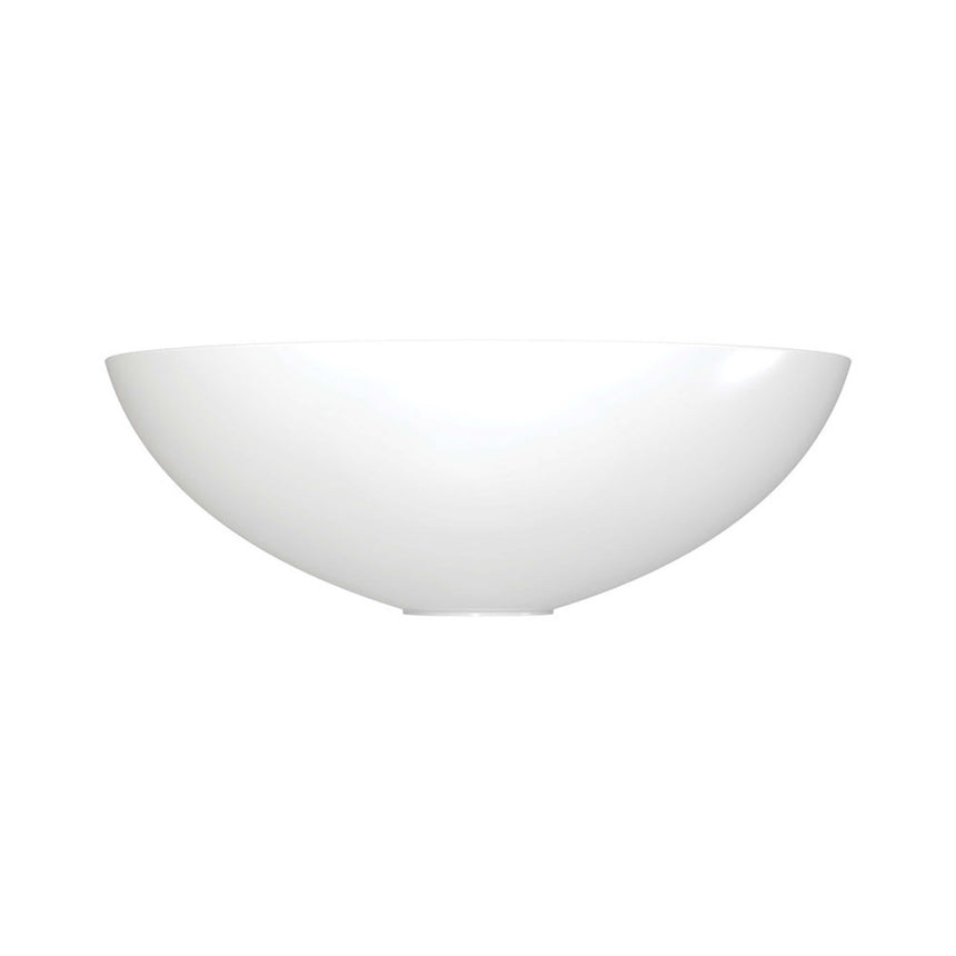 Fienza Aluca Slim Edge Basin Ceramic Above Counter 400x140mm Gloss White Bathroom Basin Fienza