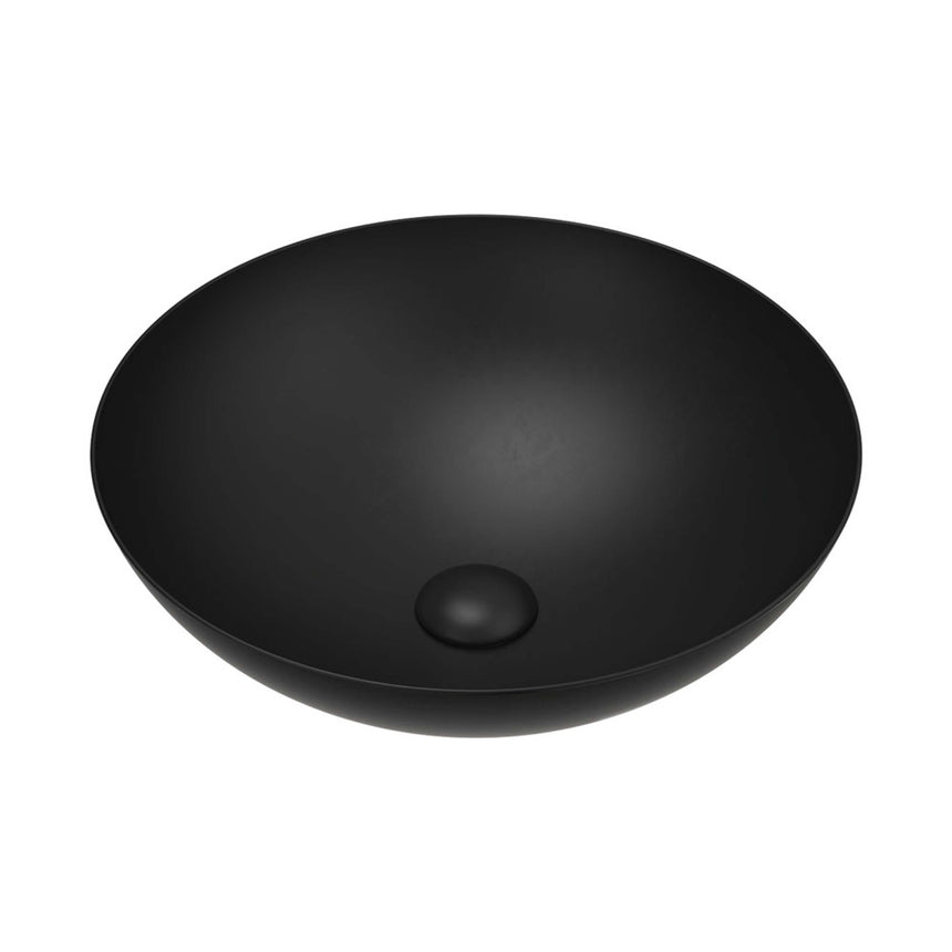 Fienza Aluca Slim Edge Basin Ceramic Above Counter 400x140mm Matte Black Bathroom Basin Fienza Default Title