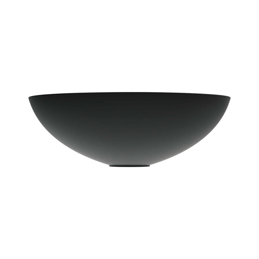 Fienza Aluca Slim Edge Basin Ceramic Above Counter 400x140mm Matte Black Bathroom Basin Fienza