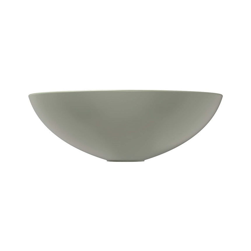 Fienza Aluca Slim Edge Basin Ceramic Above Counter 400x140mm Matte Olive Bathroom Basin Fienza