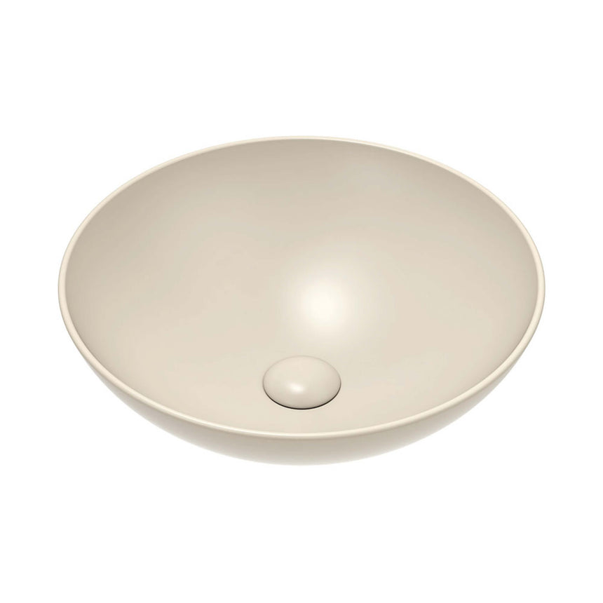 Fienza Aluca Slim Edge Basin Ceramic Above Counter 400x140mm Matte Khaki Bathroom Basin Fienza Default Title