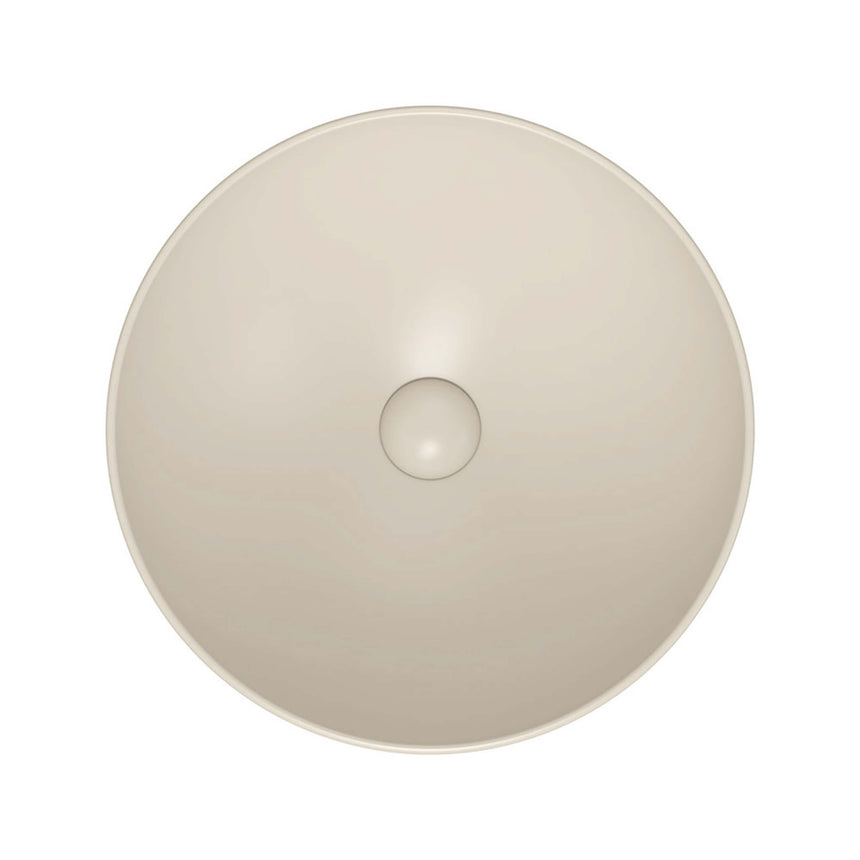 Fienza Aluca Slim Edge Basin Ceramic Above Counter 400x140mm Matte Khaki Bathroom Basin Fienza