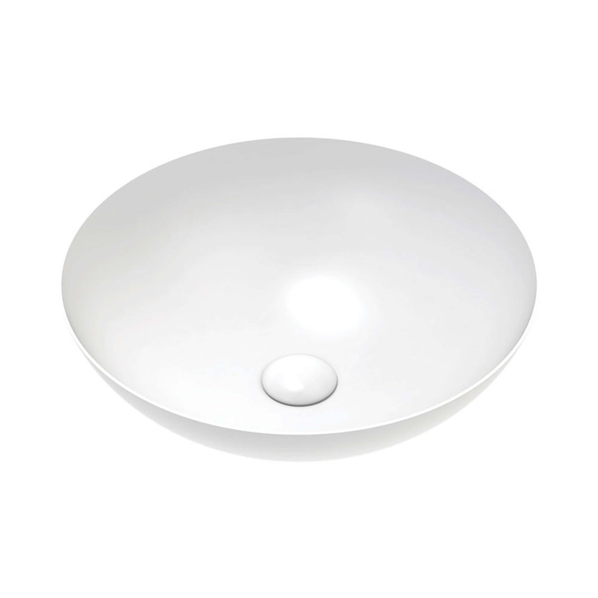 Fienza Aluca Slim Edge Basin Ceramic Above Counter 400x140mm Matte White Bathroom Basin Fienza Default Title