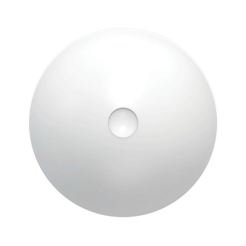 Fienza Aluca Slim Edge Basin Ceramic Above Counter 400x140mm Matte White Bathroom Basin Fienza