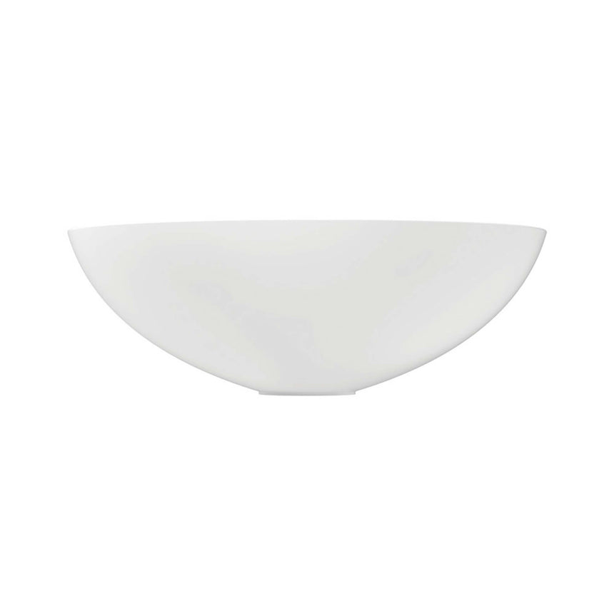 Fienza Aluca Slim Edge Basin Ceramic Above Counter 400x140mm Matte White Bathroom Basin Fienza