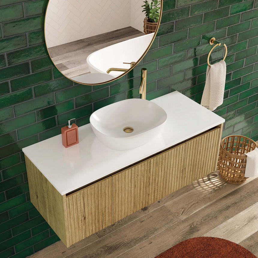 Fienza Koko Above Counter Basin 465x375x115 mm Matte White Bathroom Basin Fienza
