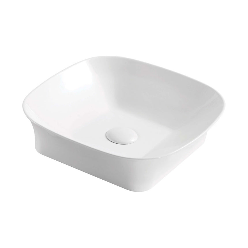 Fienza Chloe Above Counter Basin 400x400x105mm Gloss White Bathroom Basin Fienza Default Title
