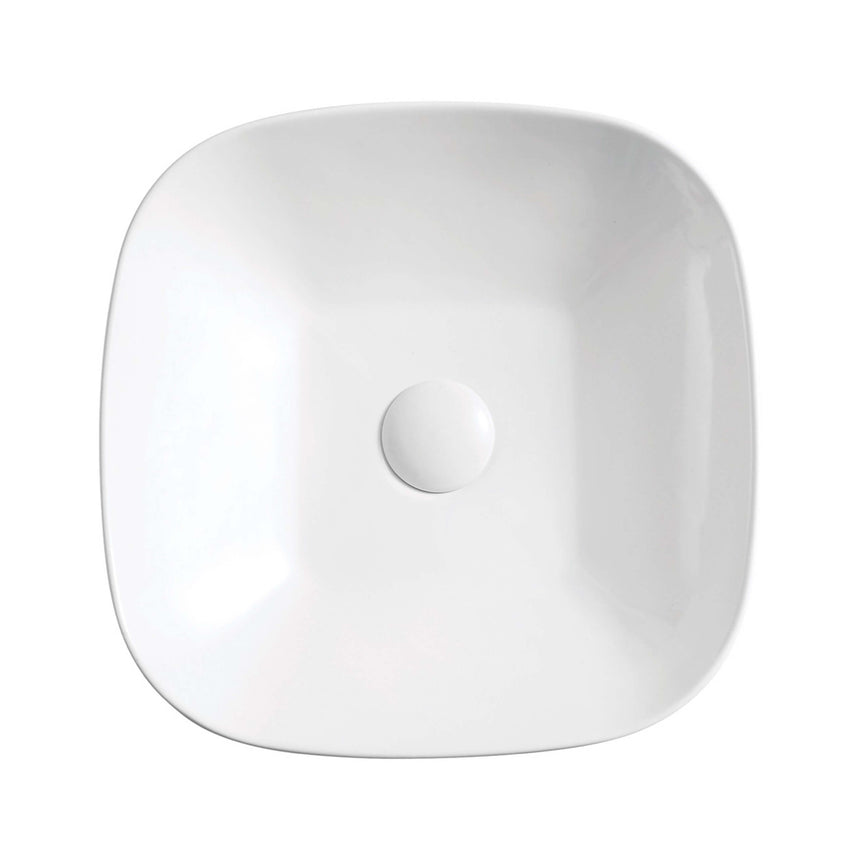 Fienza Chloe Above Counter Basin 400x400x105mm Gloss White Bathroom Basin Fienza