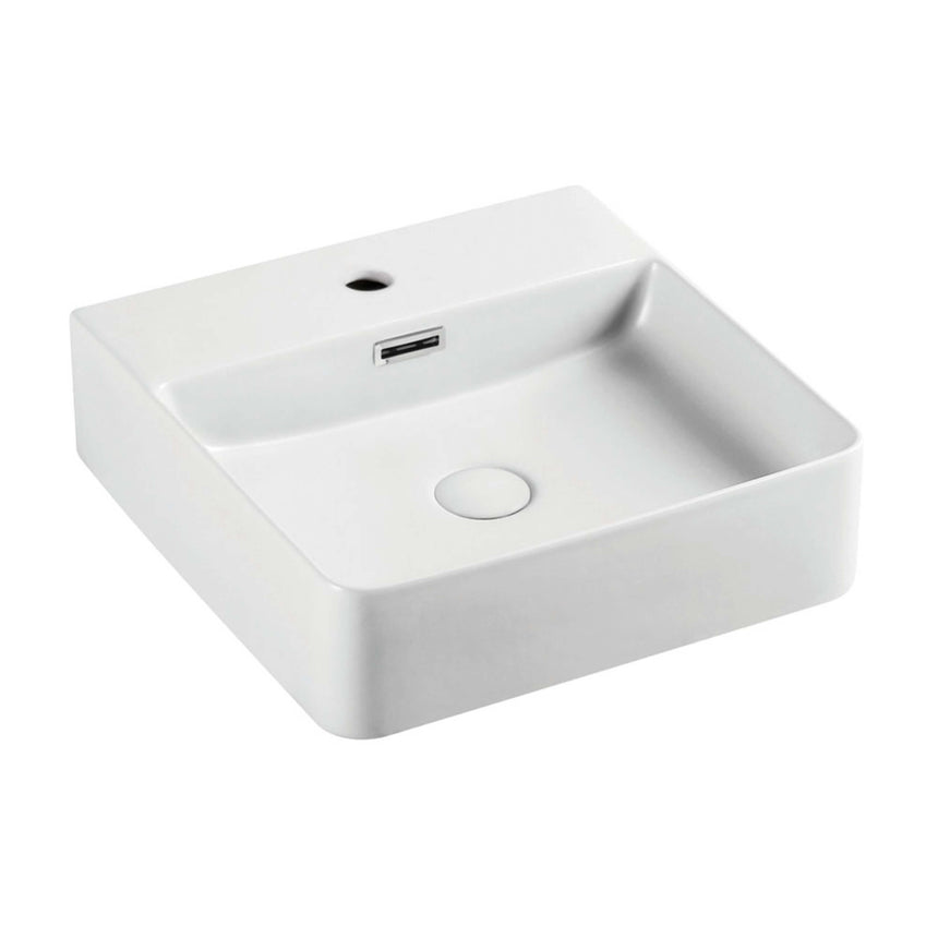 Fienza Petra Mini Above Counter 420x420x120mm Gloss White Bathroom Basin Fienza Default Title