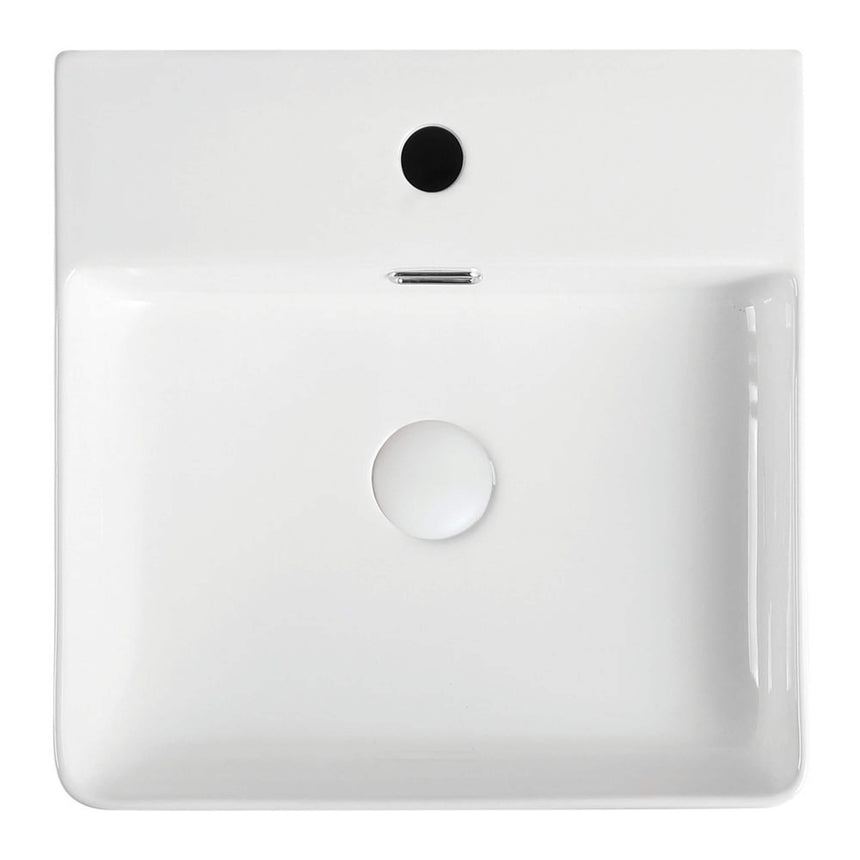 Fienza Petra Mini Above Counter 420x420x120mm Gloss White Bathroom Basin Fienza