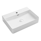 Fienza Petra 600 Above Counter Basin With Overflow 600x435x130mm Gloss White