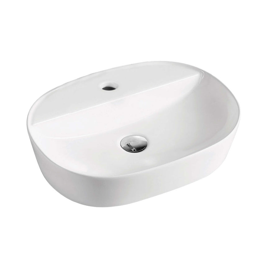 Fienza Chica Above Counter Basin 505x385x120mm Gloss White Bathroom Basin Fienza Default Title