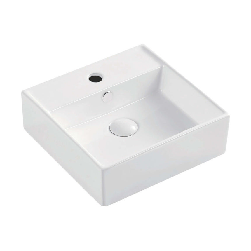 Fienza Helen Junior Above Counter Basin 380x380x125mm Gloss Whiite Bathroom Basin Fienza Default Title