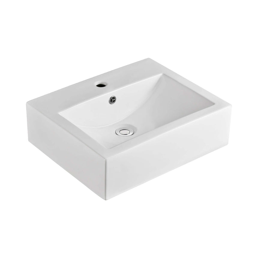 Fienza Willow Above Counter Basin 495x395x150mm Gloss White Bathroom Basin Fienza Default Title